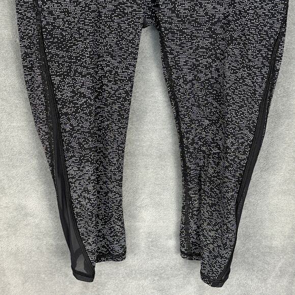 Lululemon Leggings Womens 4 Black Soundwave Train Times Crop Mesh Sporty Gym - Picture 3 of 13